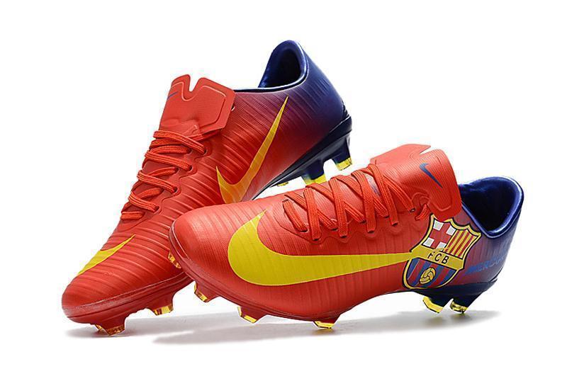 Nike Mercurial Vapor XI Barcelona FG Soccer Cleats Red Blue Yellow