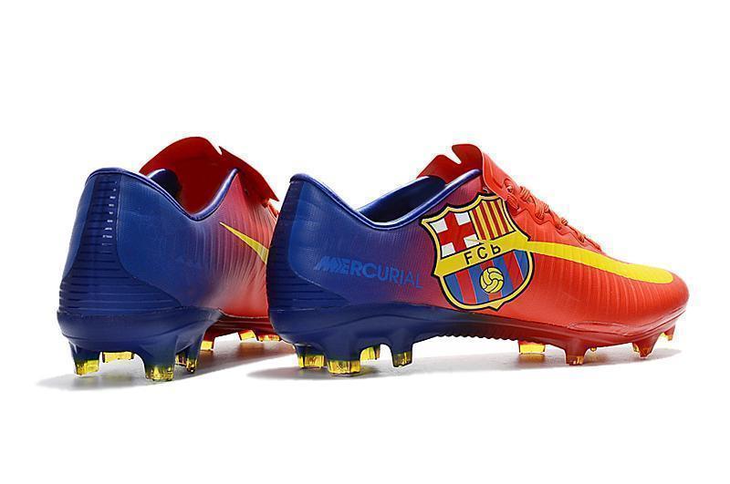 Nike Mercurial Vapor XI Barcelona FG Soccer Cleats Red Blue Yellow