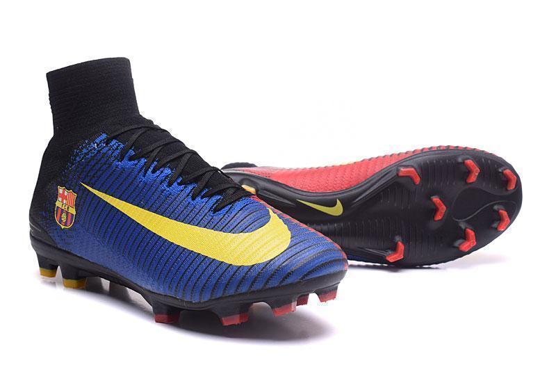 Nike Mercurial Superfly V FC Barcelona FG Soccer Cleats Blue Red Black