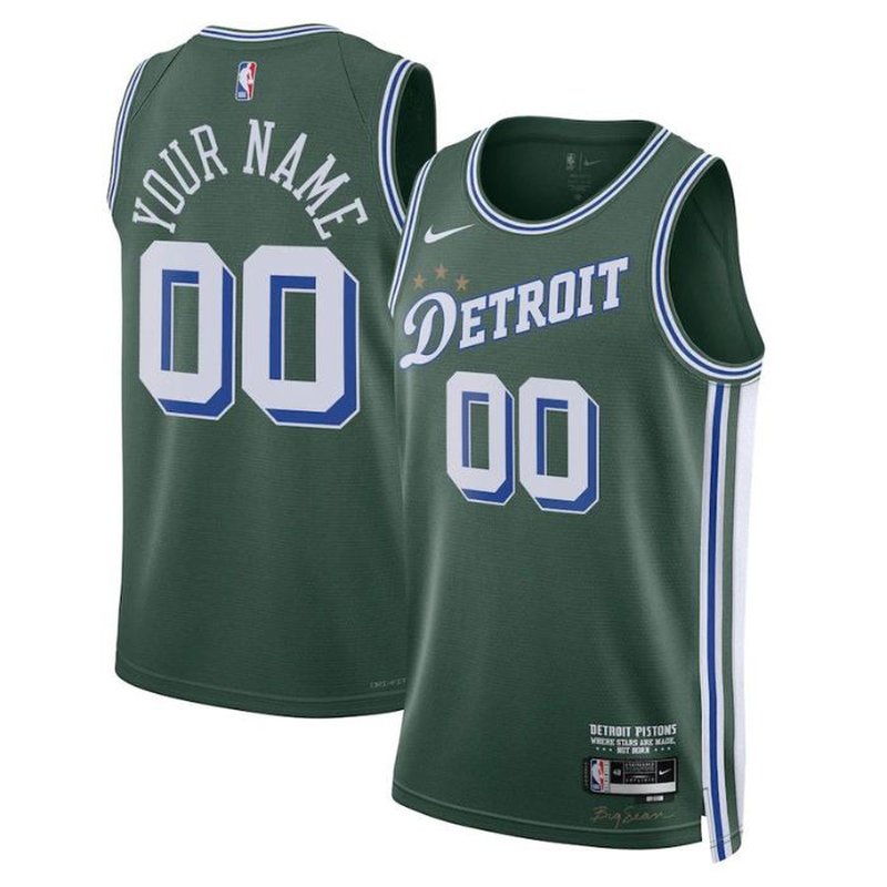 Detroit Pistons Unisex 2023 NBA Jersey - City Edition - Green