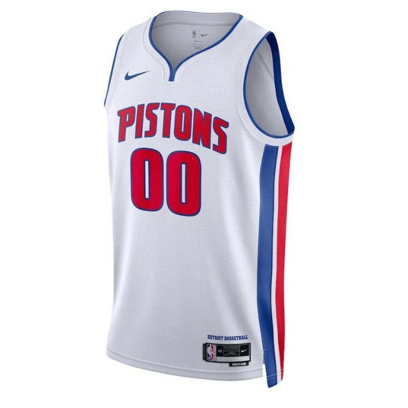 Detroit Pistons Unisex 2023 White NBA Jersey - Association Edition