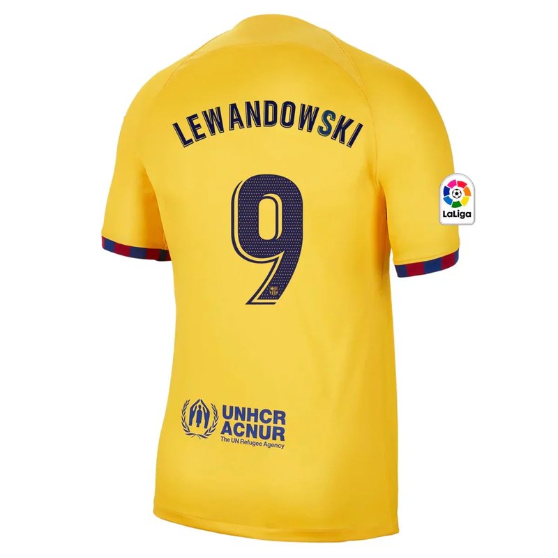 Robert Lewandowski Barcelona 22/23 Senyera IV Fourth Jersey - Fan Version