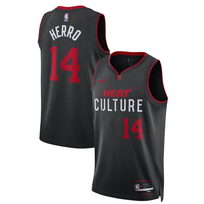 Tyler Herro Miami Heat Unisex 23/24 NBA Jersey - Black - City Edition