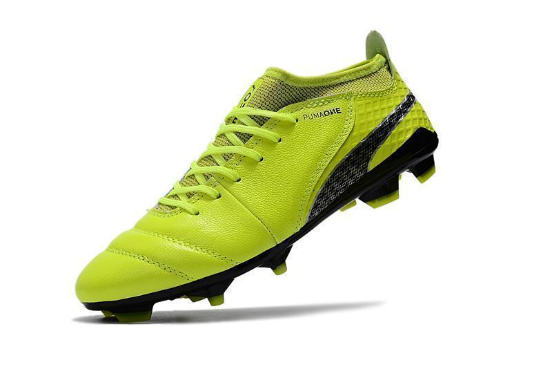 PUMA ONE 17.1 FG Soccer Cleats Electric Green Black